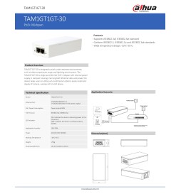 Dahua Midspan Iniettore PoE Injector 30W TAM1GT1GT-30