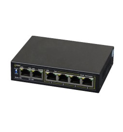 Pulsar Switch 4 Porte PoE 48W 10 100 Mb + 2xUPLINK S64