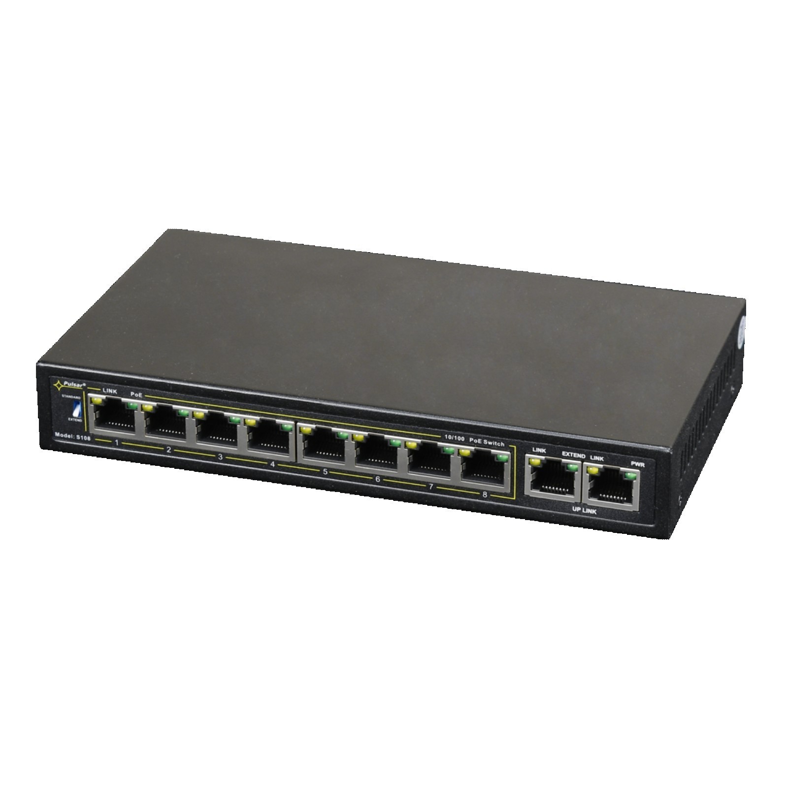 Pulsar Switch 10 Port 8x PoE + 2x Uplink S108-90W - Bild 1 von 1