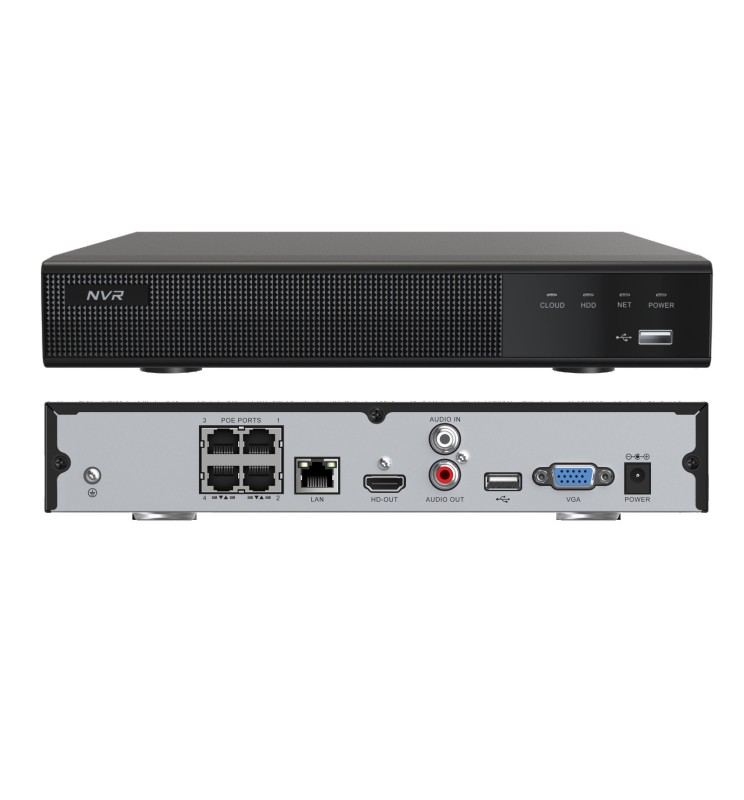 Securvideo Nvr 4Ch PoE 4K Max 9Ch 80 Mbps Hdmi NVRLG-N109EP4 Securvideo Nvr 4Ch PoE 4K Max 9Ch 80 Mbps Hdmi NVRLG-N109EP4