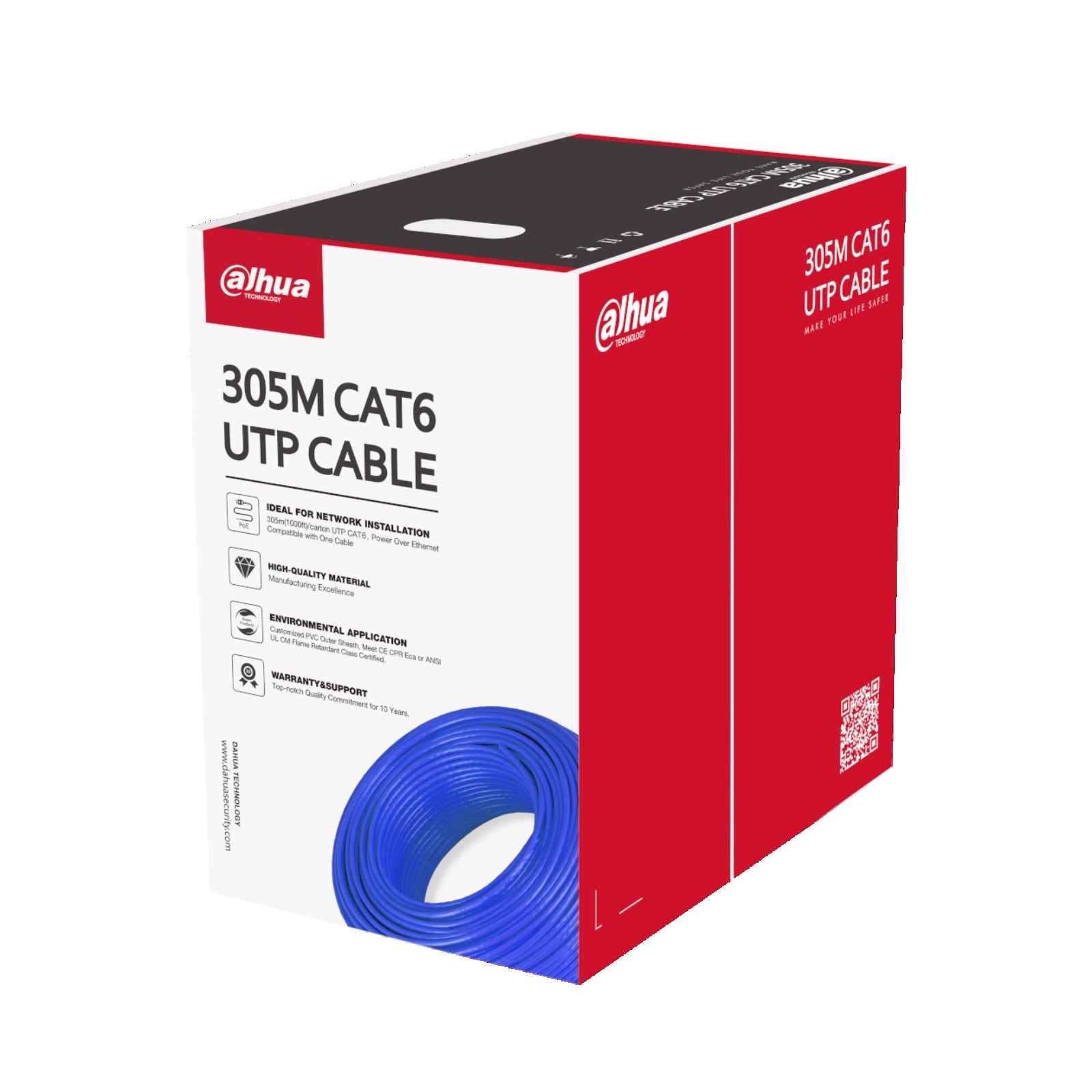 Dahua Cavo Lan 305m UTP CAT6 CCA 23AWG Pvc Blu PFM922I-6UN-C