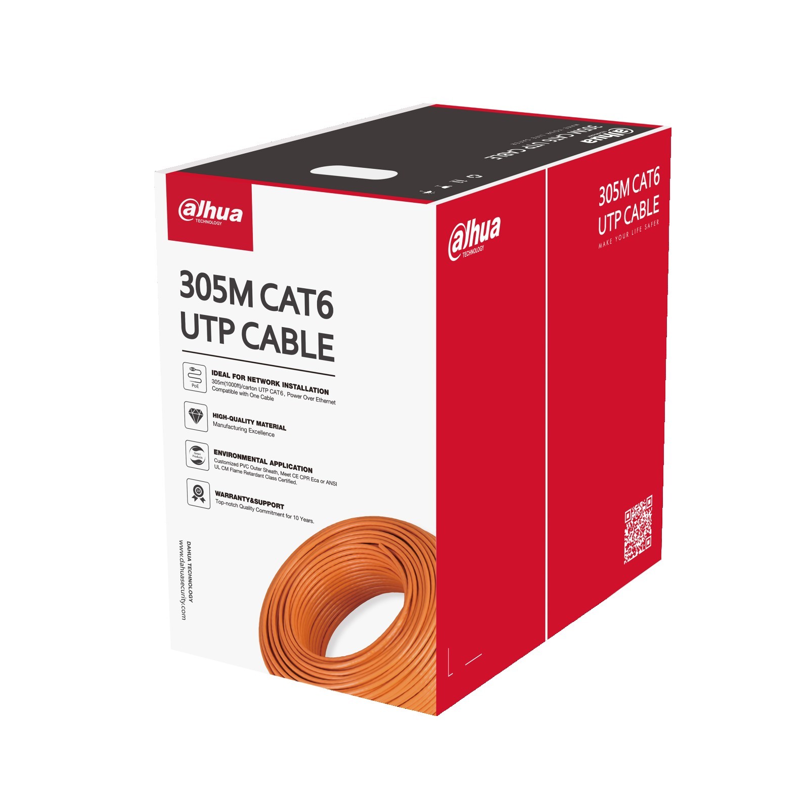Dahua Cavo Lan 305m UTP CAT6 CCA 23AWG Pvc Orange PFM922I-6UN-C - Afbeelding 1 van 1