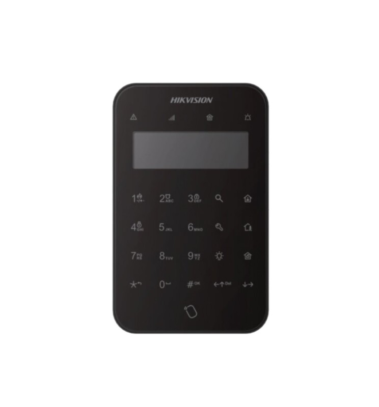 Hikvision Alarm Wireless LED Wireless LCD Keypad Black DS-PK1-LT-WE