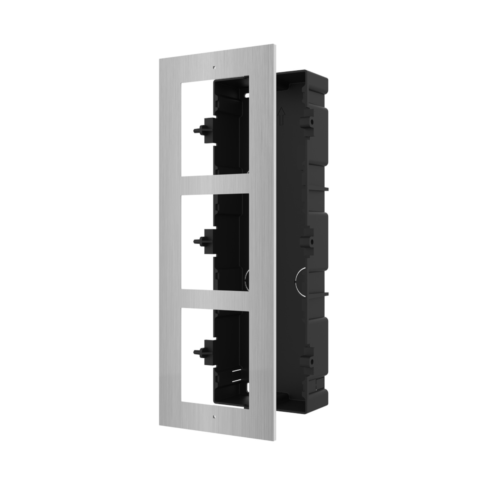 Hikvision Telaio Flush Postazione 3 moduli Intercom Inox DS-KD-ACF3/S