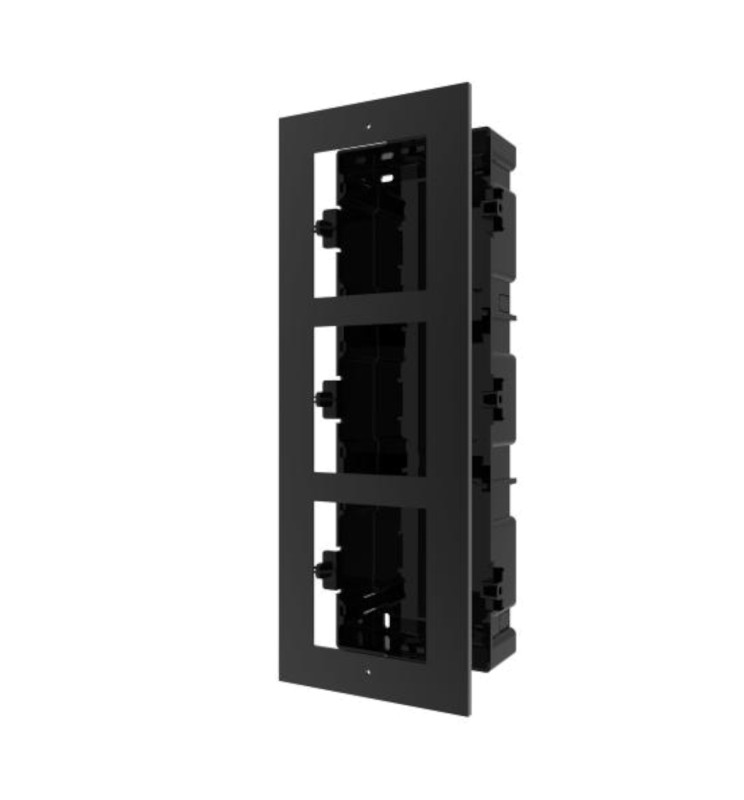 Hikvision Telaio Flush Postazione 3 Moduli Inox DS-KD-ACF3/Black Hikvision Telaio Flush Postazione 3 Moduli Inox DS-KD-ACF3/Black