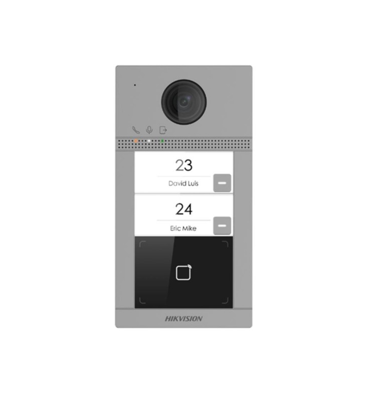 Hikvision Postazione esterna 2 Pulsanti Wifi Ip PoE DS-KV8213-WME1(B)