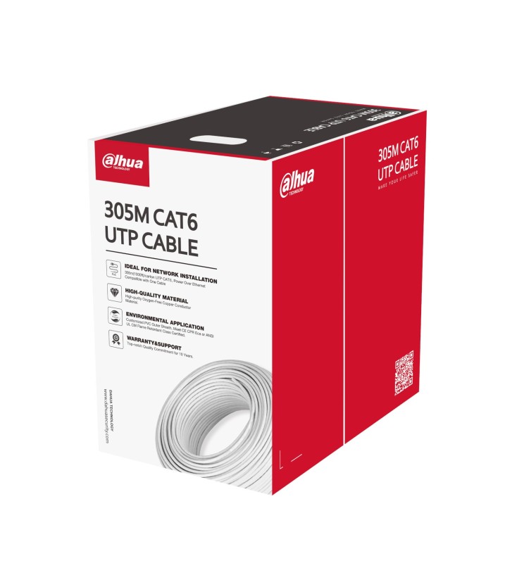 Dahua cavo di rete Cat6 305m UTP LSZH CPR E PFM923-6UN-C Dahua cavo di rete Cat6 305m UTP LSZH CPR E PFM923-6UN-C