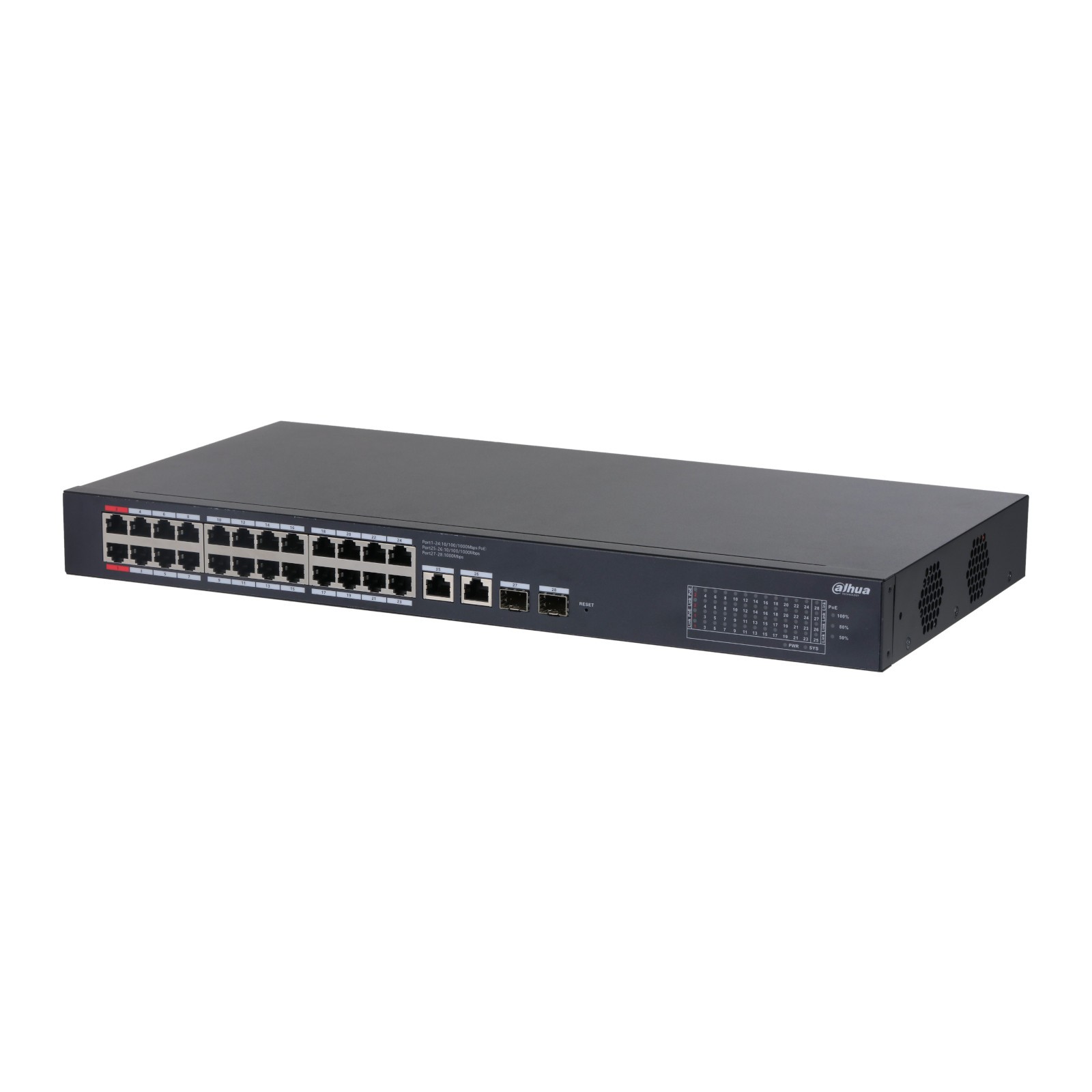 Dahua 28-Port Cloud Managed Desktop Gigabit Switch 24 Porte PoE CS4228-24GT-240 - Photo 1/1