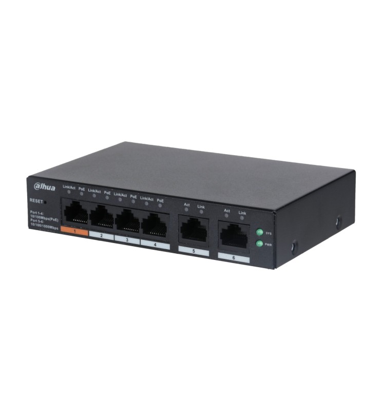 Dahua 6 Porte PoE Cloud Managed Desktop Switch CS4006-4ET-60 
