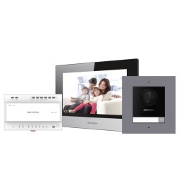 Hikvision Two Wire IP Bundle DS-KD8003Y-IME2/Surface × 1, DS-KH6320Y-WTE2 × 1, DS-KAD704Y × 1, PSU ×