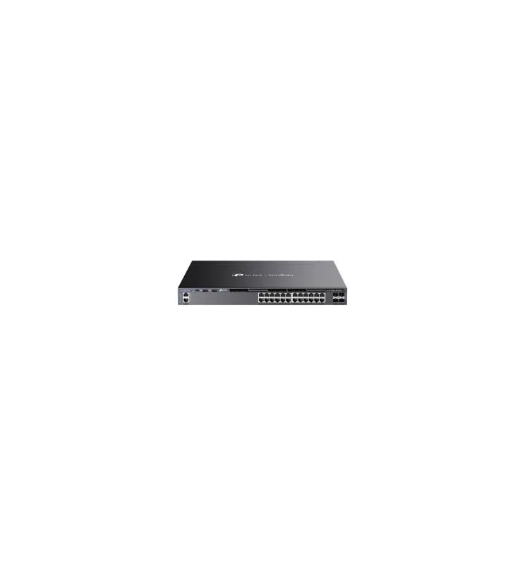 TP-LINK Omada 24-PortGigabit Stackable L3 Managed PoE+ Switch with 4 10GE SFP+ Slots