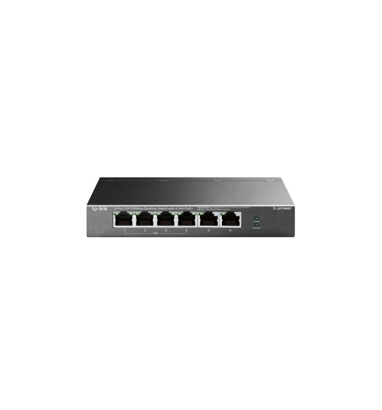 TP-LINK 6-Port 10/100 Mbps Desktop Switch with 4-Port PoE+