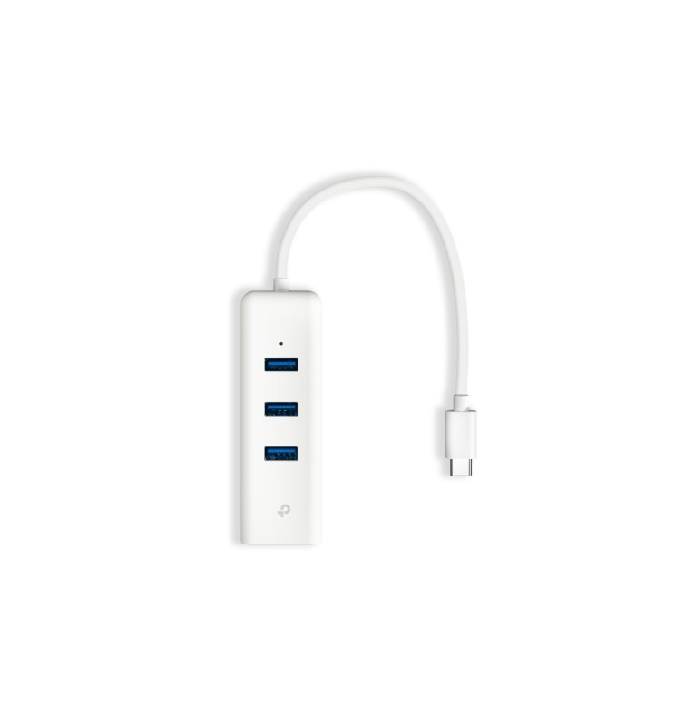 TP-LINK USB 3.0 Type-C to Gigabit Ethernet Network Adapter with 3-Port USB 3.0 Type-A Hub