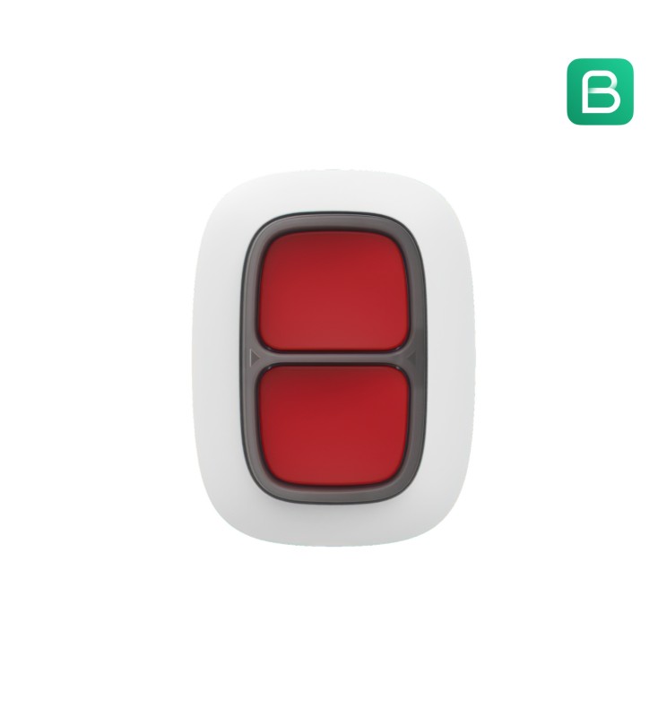 Ajax DoubleButton Pulsante wireless di emergenza Bianco